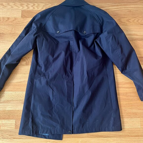 FRED PERRY Navy Lightweight Trench Coat 40" Medium - Picture 4 of 6